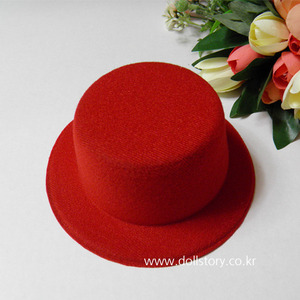인형용 모자 빨강(大)드레스인형, 컨츄리인형, 한복인형, 인형만들기, 인형diy